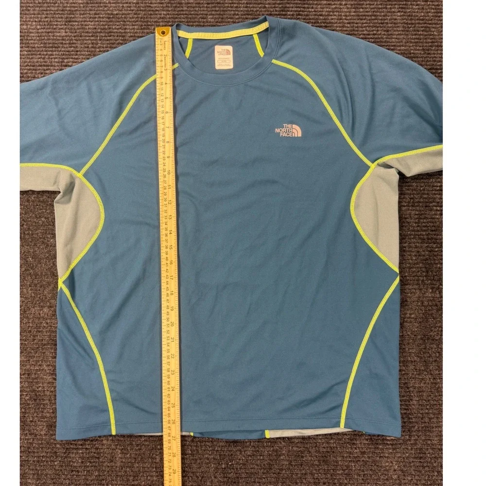 The North Face Mens FlashDry Long Sleeve Running Shirt Blue Gray XL A1HH